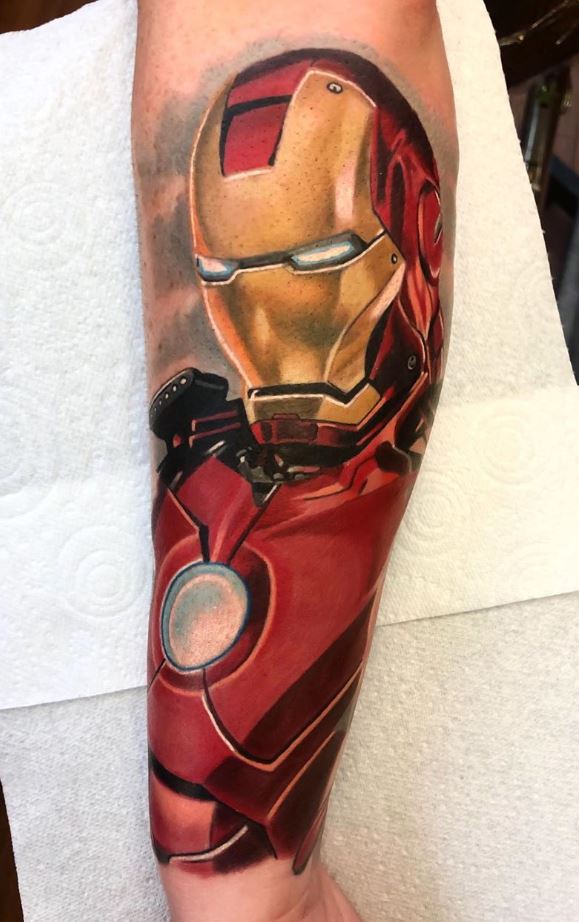 Spider man tattoo to start off the marvel sleeve getting iron man done  soon  rnerdtattoos